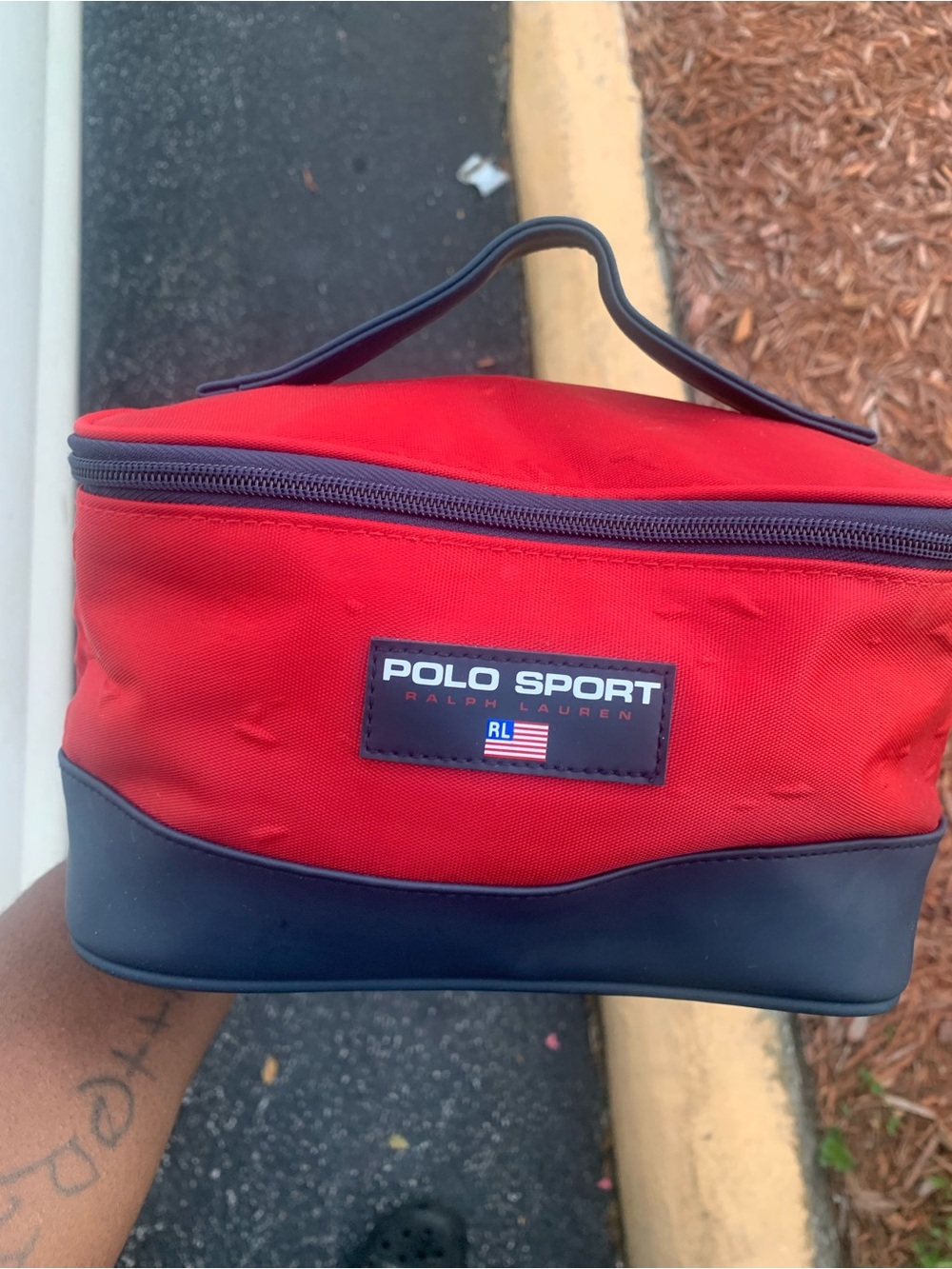 Red and Navy Travel Case